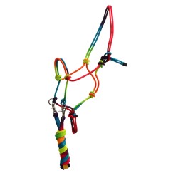 Rancher Bitless Bridle w/Reins - Rainbow